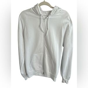 Marky G Apparel Men’s White Fleece Zip Hoodie Size M